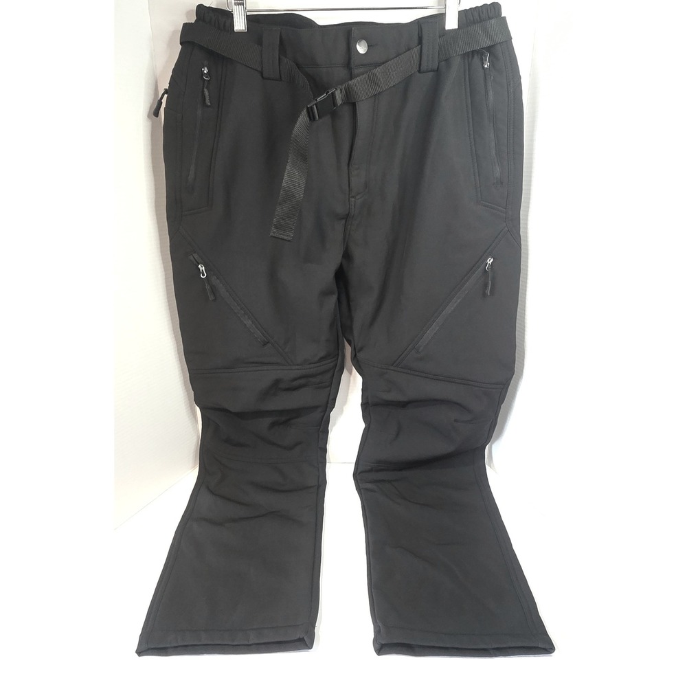 Free Soldier Tactical Pants Black Fleece Lined Softshell Hiking 38x32